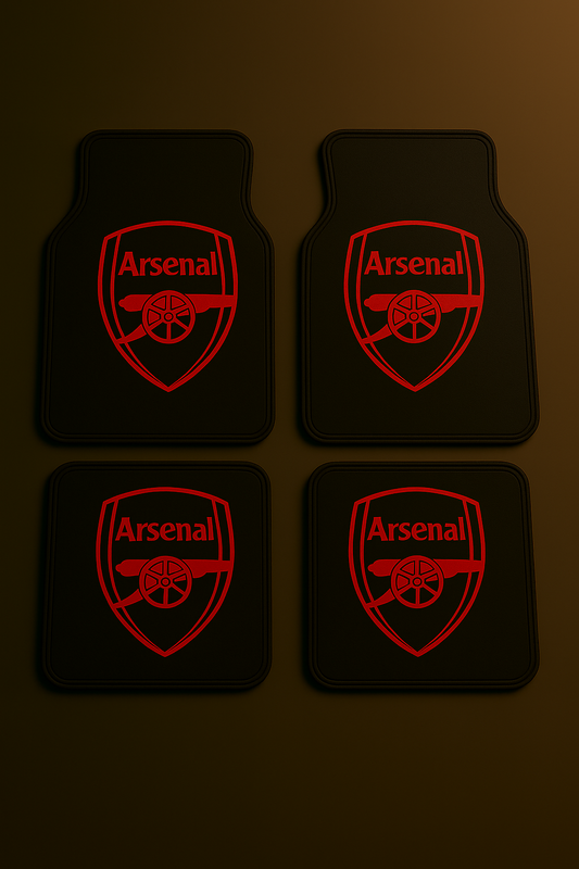 Arsenal FC Car Mats Set – Red Edition (4-Piece)