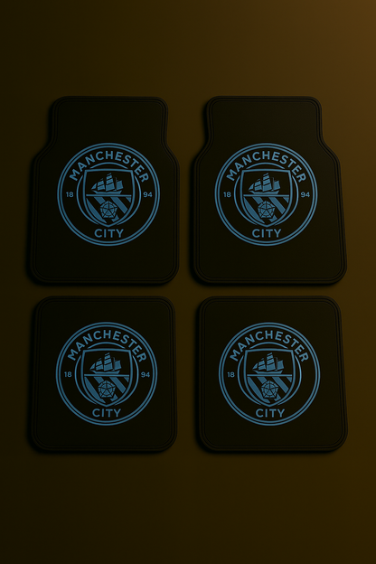 Manchester City Car Mats Set – Sky Blue Edition (4-Piece)